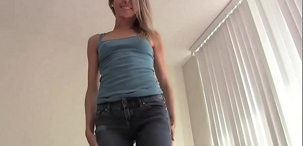  You cant resist my round ass in tight jeans JOI